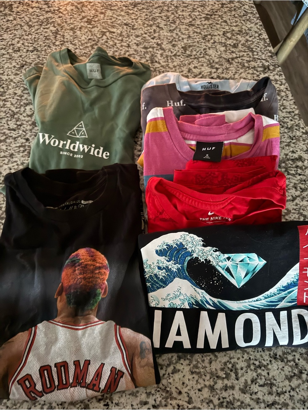 HUF, Diamond, Hollister, Nike  Kids Graphic Tees Bundle